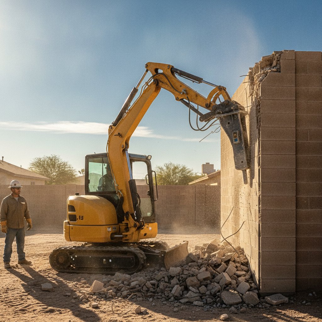 Small-Scale Demolition — compact-equipment excavation service in Arizona
